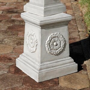 英国風 ロゼット/バラ飾りのある ガーデン彫刻台座: グランデ彫像 庭園装飾置物(輸入品