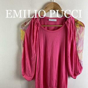 EMILIO PUCCI プッチ柄 ピンク ブラウス xs