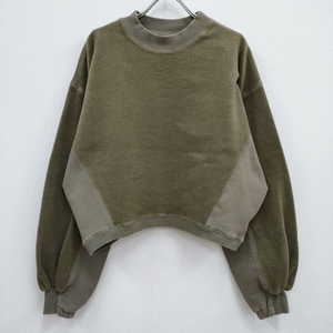 TODAYFUL Brushed Remake Sweat リメイク ワイド ショート丈 スウェット カーキ トゥデイフル 4-0206T 232921