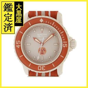 SWATCH　スウォッチ　ブランパンXSwatch　SO35N100　アークティックオーシャン　オートマチック　メンズ　腕時計【200】C