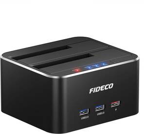 ブラック HDDスタンド FIDECO ドッキングステーション USB3.0接続 2.5/3.5インチHDD/SSD SATA I