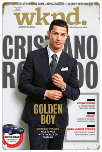 ブリキ看板【Cristiano Ronaldo/クリスティアーノ・ロナウド】サッカー/ワールドカップ/ポスター/マガジン風/雑誌/インテリア/サビ風-9