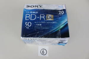 ⑥ ソニー SONY 20BNR2VJPS4 [録画用BD-R 1回録画用 50GB 片面2層 DL 4倍速 20枚パック プリンタブル] 未使用 パッケージ痛み 動作未確認品