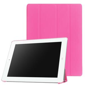 iPad ケース iPad 2/3/4世代（9.7inch) 兼用 三つ折スマートカバー PUレザー アイパッド ケース スタンド機能 ピンク