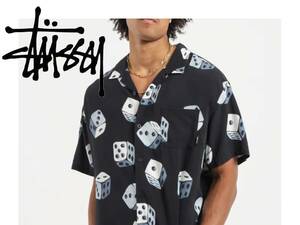 未使用 STUSSY 総柄 ダイス オープンカラーシャツ M　ステューシー ダイスシャツ アロハシャツ サイコロ dice shirts テーラー東洋