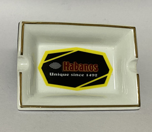 デッドストック▽Habanos ハバノス 灰皿 タバコ 葉巻 unique since 1492 ビンテージ アンティーク 陶器