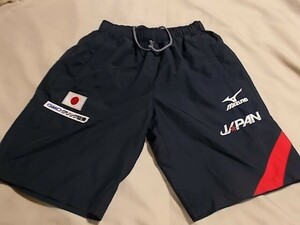 【正規品・古着】水泳日本代表ハーフパンツ　支給品　紺色　MIZUNO製　短パン