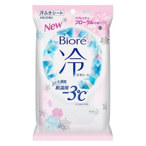 花王　ビオレ　冷シート　リフレッシュフローラルの香り　20枚　10袋セット 送料無料