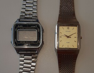 【動作未確認】SEIKO ALBA メンズ 腕時計 ESTATE / LITHIUM 7 セイコー アルバ 2本 セット まとめ売り 男性用