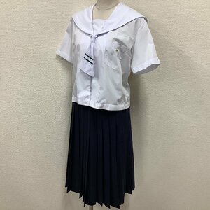 (Y)I981 (中古) 山形県 飯豊町立 飯豊中学校 セーラー服 上下セット /大きめ/175A/W69/セーラー/スカート/タイ/夏/高校/制服/学生服/女子