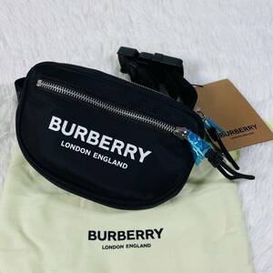 未使用 バーバリー BURBERRY バッグ 8014519 CANNON キャノン ベルトバッグ ボディバッグ ウエストポーチ ミニショルダー ブラック