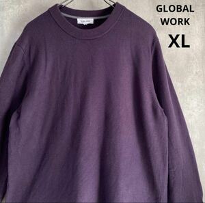 グローバルワーク　GLOBAL WORK ニット　カットソー XL レーヨン