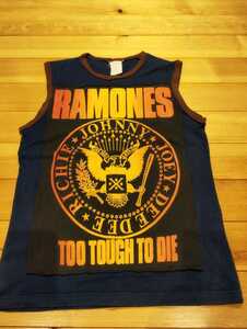 RAMONES ノースリーブシャツ ビンテージTシャツパッチ ラモーンズ clash punk rock who sex mods cbgb ny strummer US rancid パンク 666 