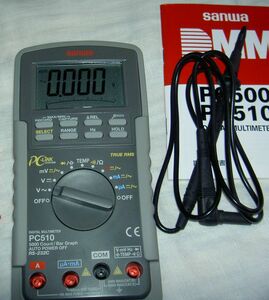 三和電気計器 SANWA デジタルマルチメータ PC510、携帯用ケース C-CD