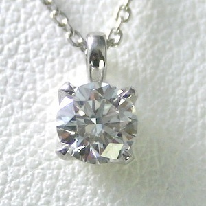 ダイヤモンド ネックレス プラチナ 一粒 0.4ｃｔ 鑑定書付 0.423ct Fカラー VS2クラス 3EXカット H&C CGL TOR0898-4pp KDP*P