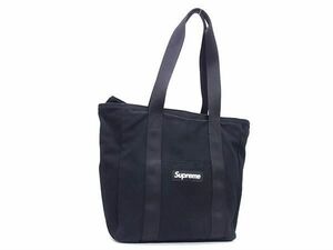 1円 ■美品■ Supreme シュプリーム キャンバス ハンドバッグ トート ショルダー レディース メンズ ブラック系 FA6370