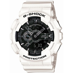 CASIO カシオ 腕時計 G-SHOCK GA-110GW-7AJF メンズ　ホワイト　ブラック　アナログ×デジタル