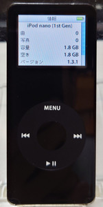【ジャンク】Apple iPod nano 第1世代 2GB ブラック A1137
