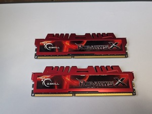 中古動作品　G.Skill RIPJAWS　DDR3 PC3-12800 4GB F3-12800CL9D-8GBXL　2枚組　合計８GB