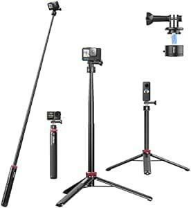 Ulanzi Go-Quick II カメラ三脚 Gopro用 クイックリリース三脚 自撮り棒 140cm延長 磁気マグネットマウ