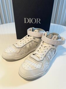 DIOR ディオール オブリーク ハイカット スニーカー 43 ホワイト シューズ 靴 白