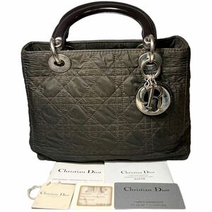 【1円〜】 クリスチャンディオール レディ ディオール カナージュ Christian Dior Lady Dior Nickel CAN 44551 ハンドバッグ