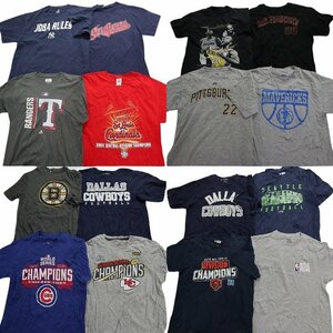 古着卸 まとめ売り プロチーム NHL 半袖Tシャツ 16枚セット (メンズ M /L ) インディアンズ NBA MS4976 1円スタート