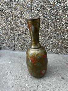 銅器 製花瓶 花器 一輪挿し★中古品