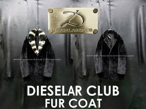 DIESELER CLUB 3way リアルファーコート 50サイズ/XL程度 ユニセックス ゆったり目サイズ 毛皮 ムートン ボア チェスターコート ジャケット
