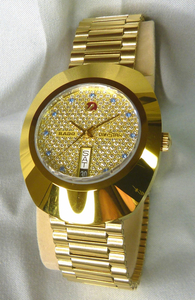 未使用長期保管 RADO DIASTAR Golden Hard Metal ラドーダイヤスター ゴールデン超鋼 Not Used Dead Storage With Tag & Box [636-0313-3]