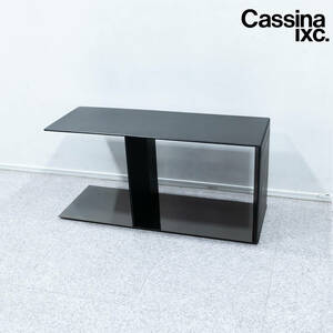 【中古品】Cassina ixc. カッシーナイクスシー PAL table パル テーブル サイドテーブル レザー ブラック イクスシー R&D 定価29万