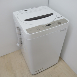 SHARP シャープ 全自動電気洗濯機 6.0kg 縦型 ES-GE6E 2020年製 ブラウン 簡易乾燥機能付 一人暮らし 洗浄・除菌済み
