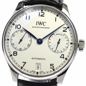 IWC IWC SCHAFFHAUSEN IW500705 ポルトギーゼ 7デイズ 自動巻き メンズ 箱・保証書付き_807250