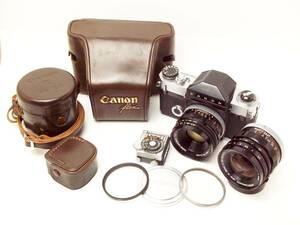 Canonflex ＋ SUPER-CANOMATIC R 50mm F1.8 ＋ R 35mm F2.5 (シャッター作動/露出計作動/現状品） 外観程度良品 付属多数