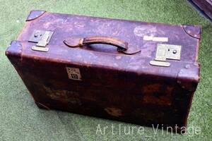 ヴィクトリア時代の旅行鞄 英国　LANSDOWNE LUGGAGE LONDON 雰囲気作りに最適　ANTIQUE TRAVEL TRUNK 120年以上前イギリスのアンチック鞄