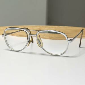 ◆BURISPORT FRAME FRANCE フレンチヴィンテージ ティアドロップ 眼鏡フレーム シルバー 135