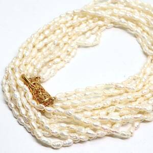 《本真珠6連ネックレス》M 34.4g 約48.5cm pearl necklace ジュエリー jewelry DA0/DH0