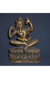 中国美術 古銅仏像 歡喜佛 清時代 銅製 アンティーク