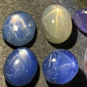 ［天然スターサファイア6点おまとめ20ct］A ルース 裸石 star sapphire jewelry コランダム 宝石 ジュエリー 