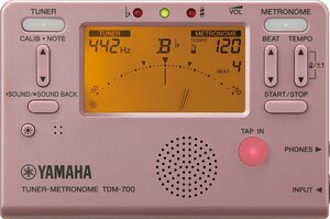 YAMAHA ヤマハ　チューナー　メトロノーム　1台2役　TDM-700P　ピンク 吹奏楽、管楽合奏、ブラス・バンド、オーケストラなどにどうぞ