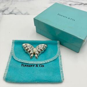 ●【売り切り】TIFFANY&Co.ティファニー シルバーブローチ バタフライモチーフ ブランドアクセサリー 箱付属