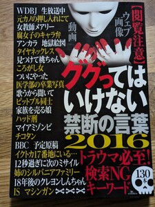 ググってはいけない禁断の言葉2016 トラウマ必至！検索NGキーワード　達人社　閲覧注意 薬物 死刑囚 魔女 整形 テロ 危険 ホラーゲーム 本