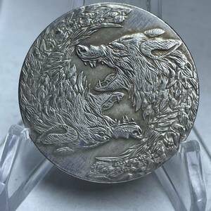 WX1440流浪幣 狼 犬 天眼 鷹紋 外国硬貨 貿易銀 海外古銭 コレクションコイン 貨幣 重さ約21g