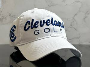 【未使用品】320KB★Cleveland GOLF クリーブランド ゴルフキャップ 帽子 CAP 上品で高級感のあるホワイトのコットン素材♪《FREEサイズ》