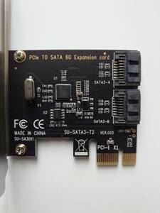 増設 SATA 3.0カード 6Gb/s 拡張カード 2ポート