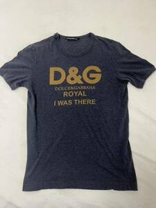 ドルチェ&ガッバーナ DG 黒 DGブランドロゴ デザイン Tシャツ 半袖 ブラウン ロゴ
