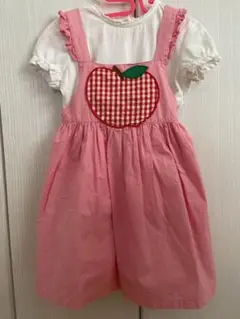 Boden♡ピンクアップルジャンパースカート＆トップスセット♡②