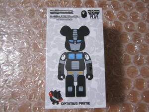 ★送無 新品未開封 国内正規品 BE@RBRICK × TRANSFORMERS OPTIMUS PRIME BAPE (R) BLACK ベアブリック トランスフォーマー メディコムトイ