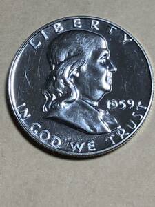 アメリカ　フランクリン　1／2ドル銀貨　1959 プルーフ