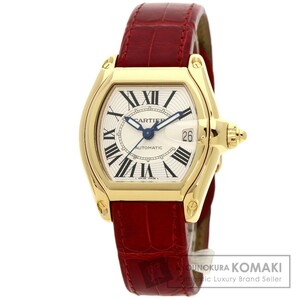 CARTIER カルティエ W62005V2 ロードスター LM 腕時計 K18イエローゴールド 革 メンズ 中古